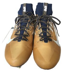 NIKE Mens Football Cleats Vapor Untouchable Flyweave 835646 426 Gold/Navy Sz 14